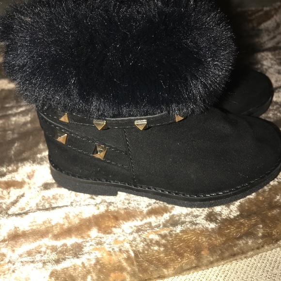 children's place black boots